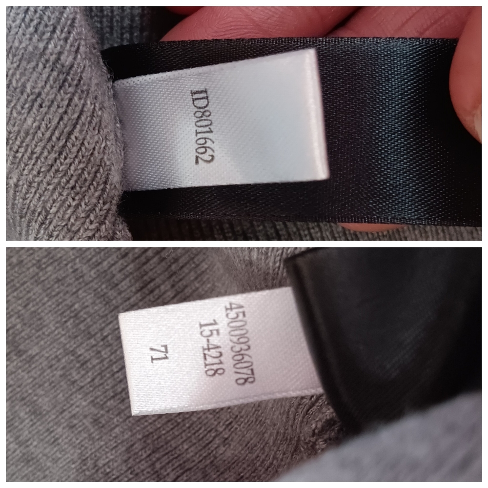 Gray Ribbed V-neck Sweater - Picture 6 of 6